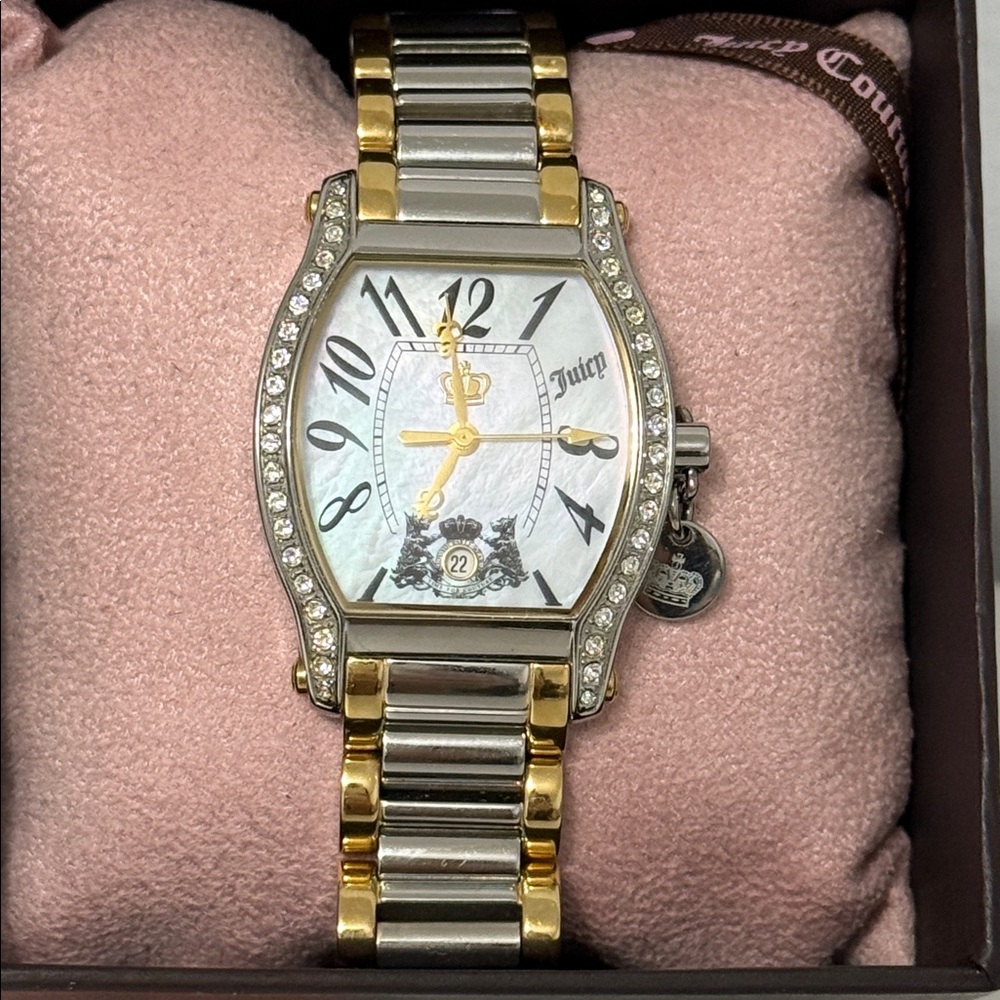 Juicy Couture Silver and Gold with Swarovski crystals Dalton Watch